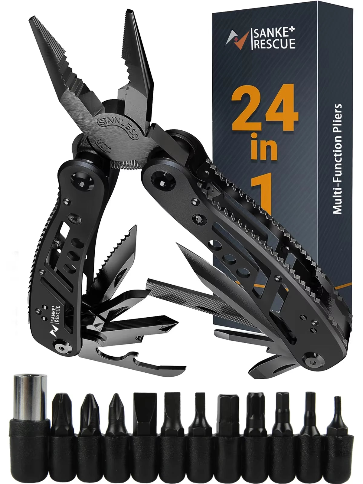 Multitool 24-In-1 Multitools Pliers with Professional Multi-Tool for Survival Camping and Hunting Gifts for Men Dad Hus Band