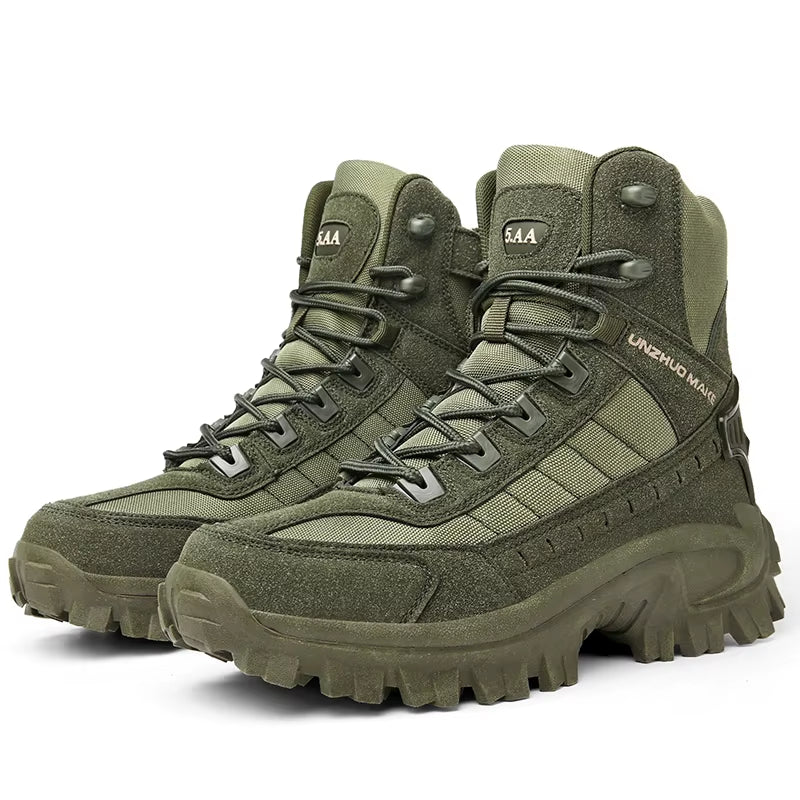 Men High Top Boots Climbing Hiking Shoes Mens Desert Waterproof Work Safety Shoes Ankle Men Outdoor Boots Zapatos Hombre Sneaker