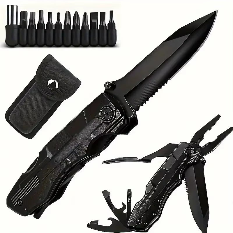Pocket Emergency Tool Multi-Functional Folding Knife, Birthday Gift for Husband Boyfriend, Cool Outdoor Camping Hiking