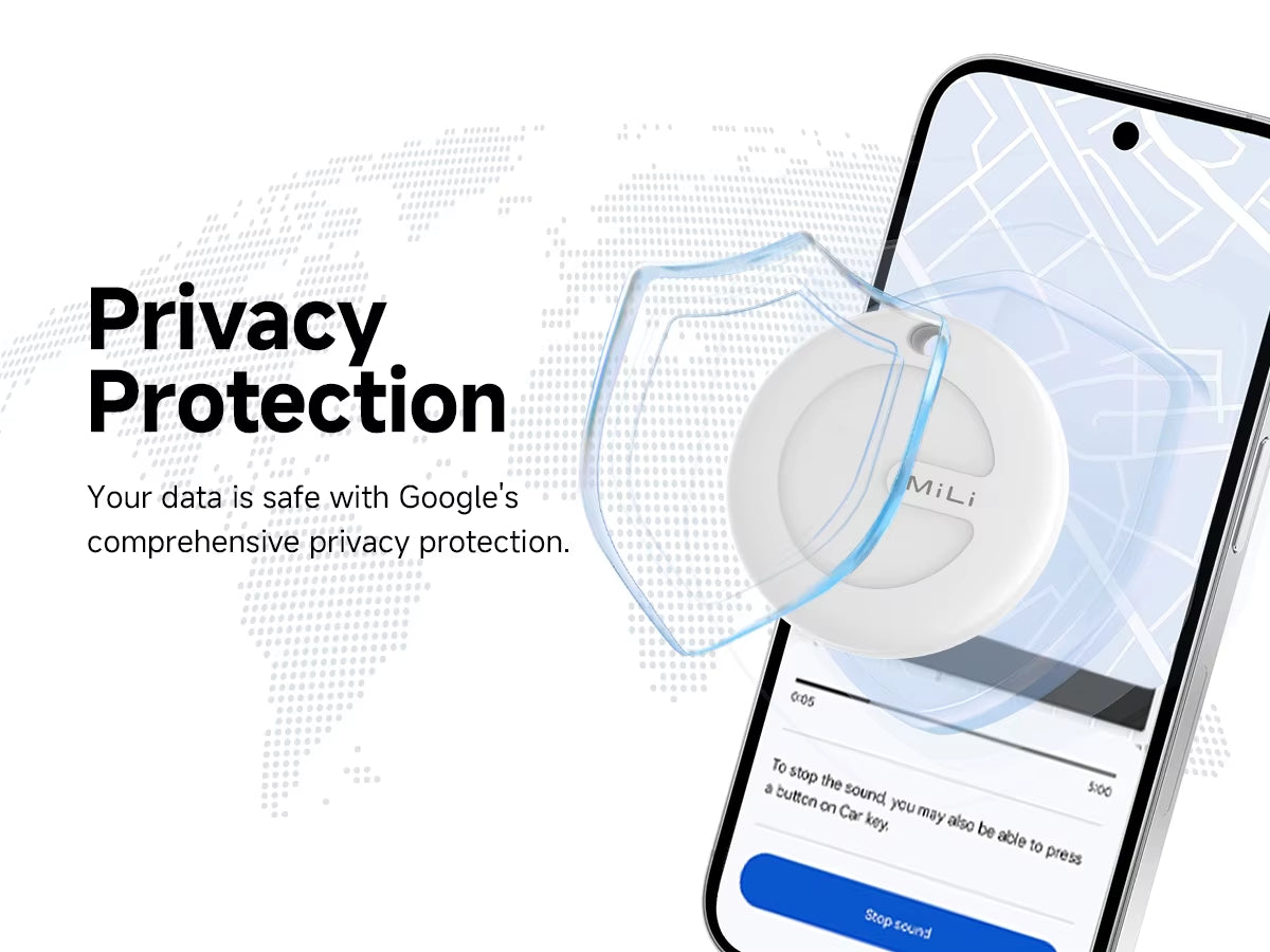 Mili Mitag Smart Tracking for Google Find My Android Tag Bluetooth Tracker for Keys, Suitcase, Backpack Luggage Gps Locator