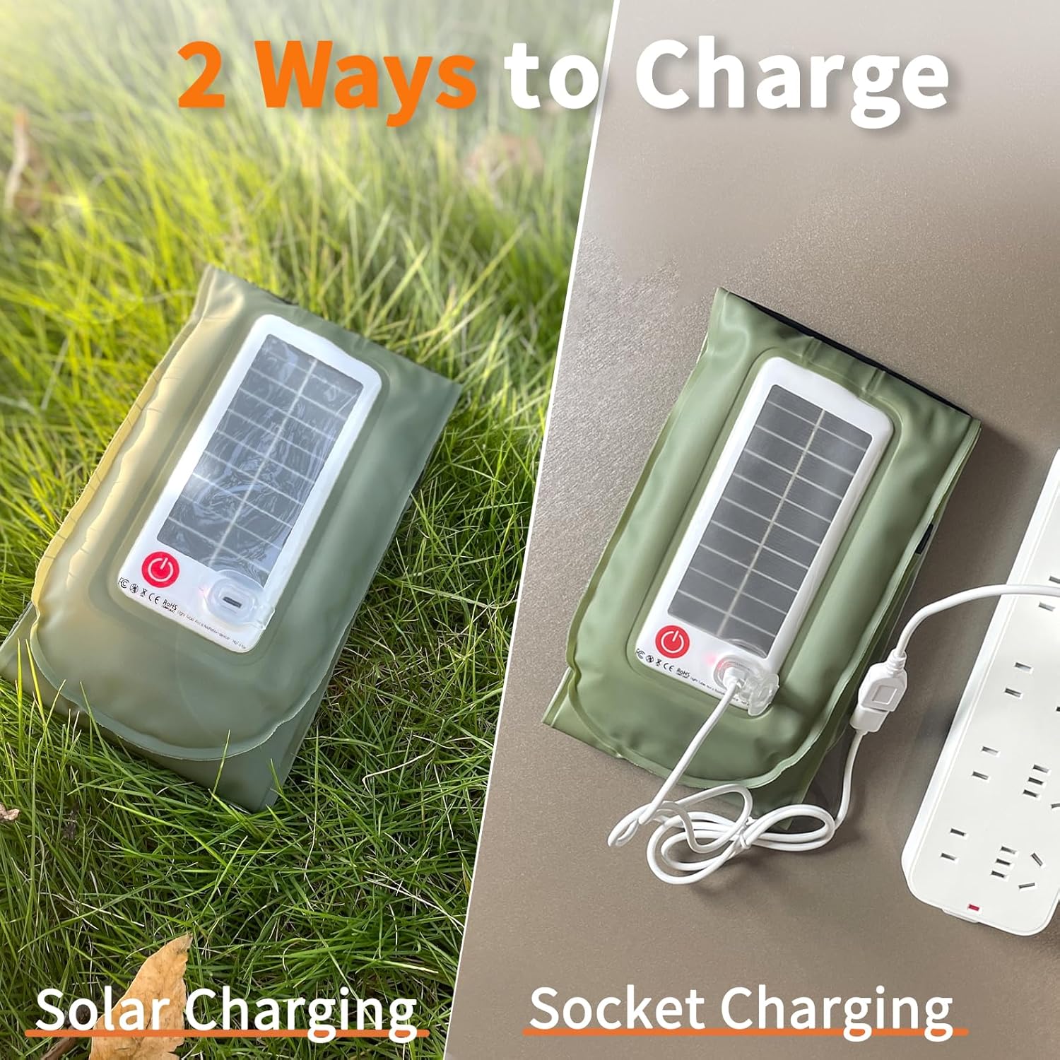 Inflatable Solar Camping Lantern,Usb Rechargeable,4 Lighting Modes,Ip66 Waterproof,Portable and Lightweight Tent Light