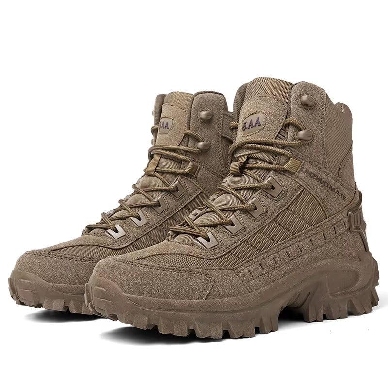 Men High Top Boots Climbing Hiking Shoes Mens Desert Waterproof Work Safety Shoes Ankle Men Outdoor Boots Zapatos Hombre Sneaker