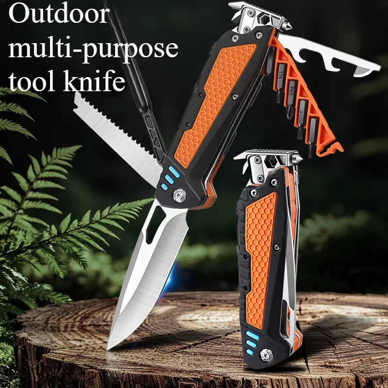 New Multifunctional Folding Tool Knife Outdoor Hiking Camping EDC Tool Folding Knife