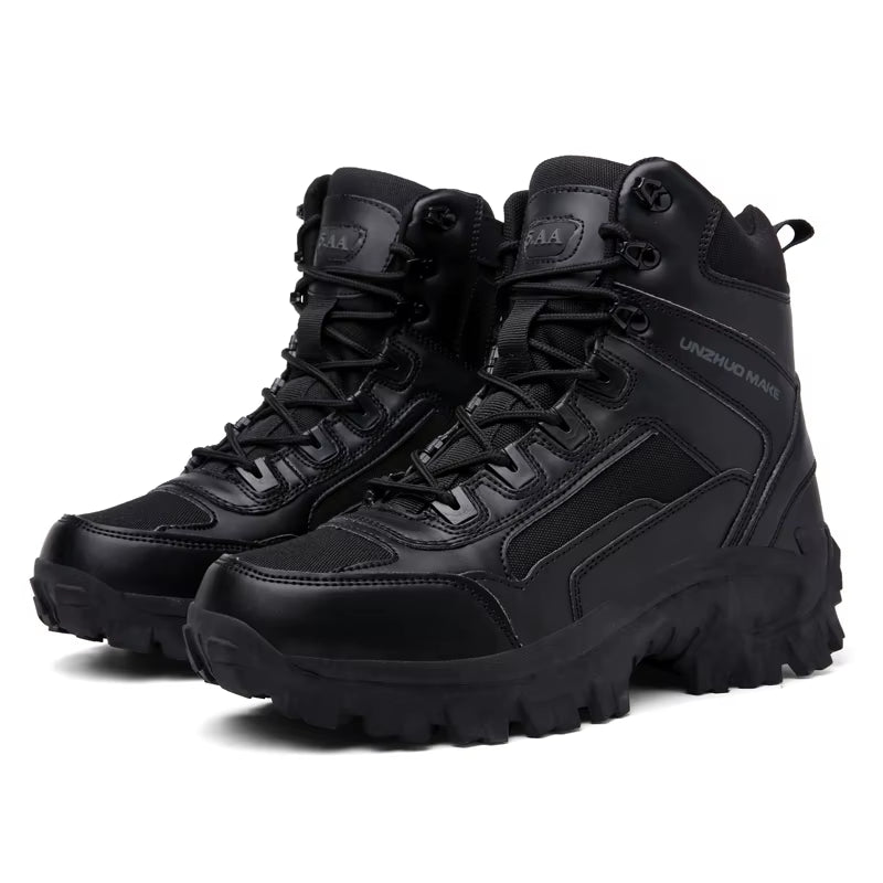 Men High Top Boots Climbing Hiking Shoes Mens Desert Waterproof Work Safety Shoes Ankle Men Outdoor Boots Zapatos Hombre Sneaker